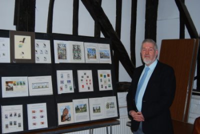 Chairman Richard Page is seen displaying Birds of Prey